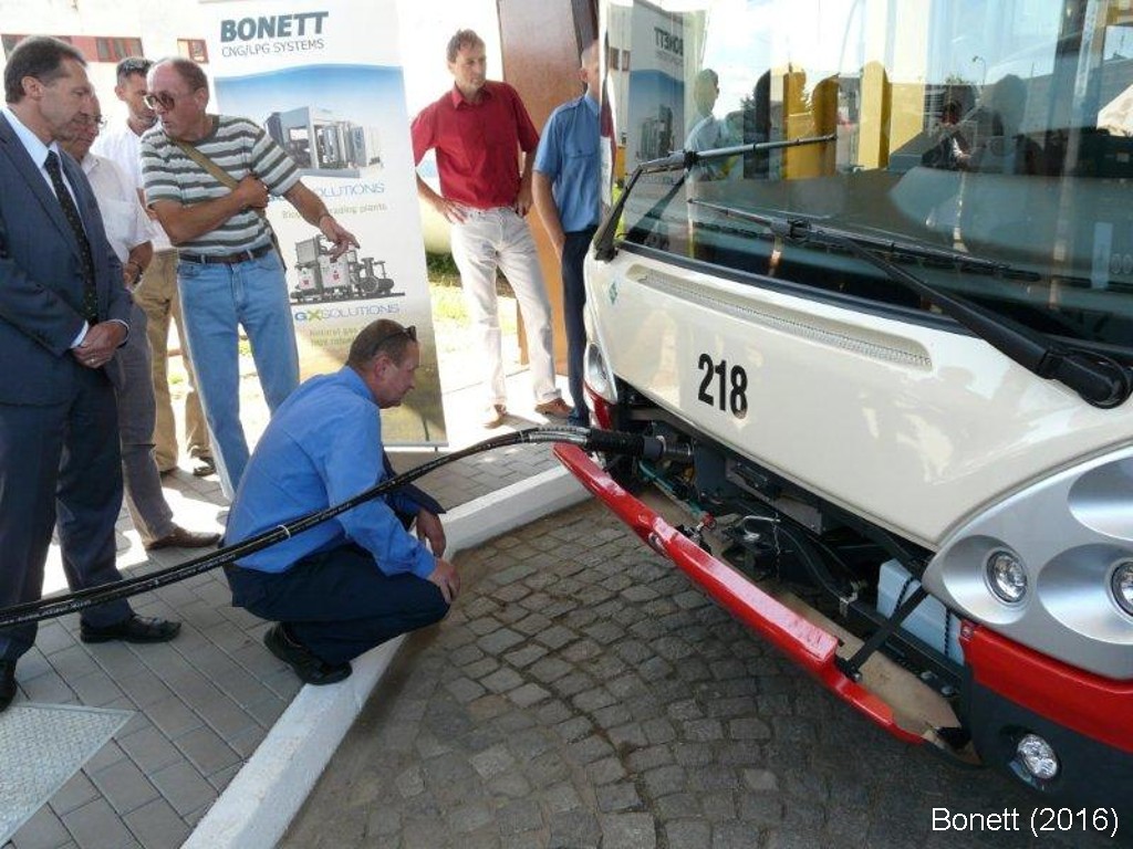 Dopravní podnik JIHLAVA Plnění CNG autobusu